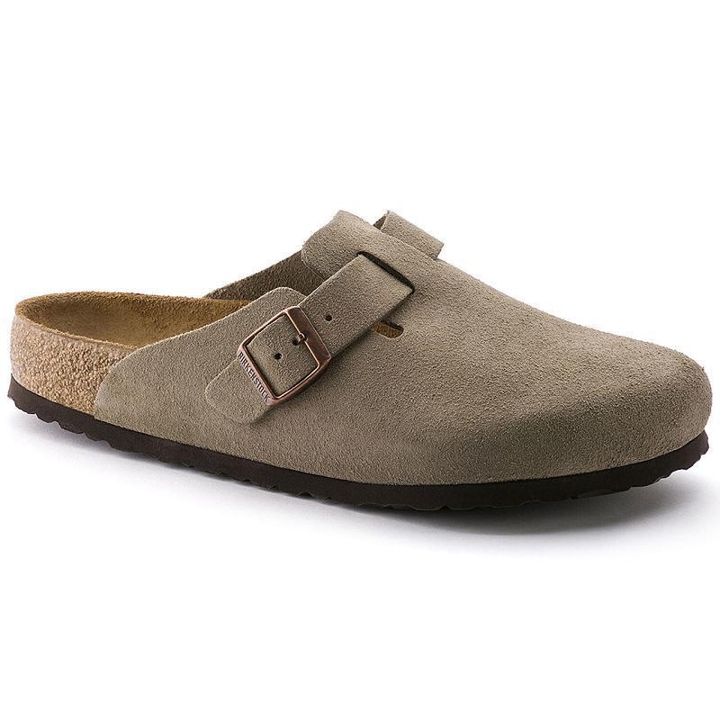 Birkenstock Soft Footbed Ruskind Boston Herre Brune | DK 201ZUT